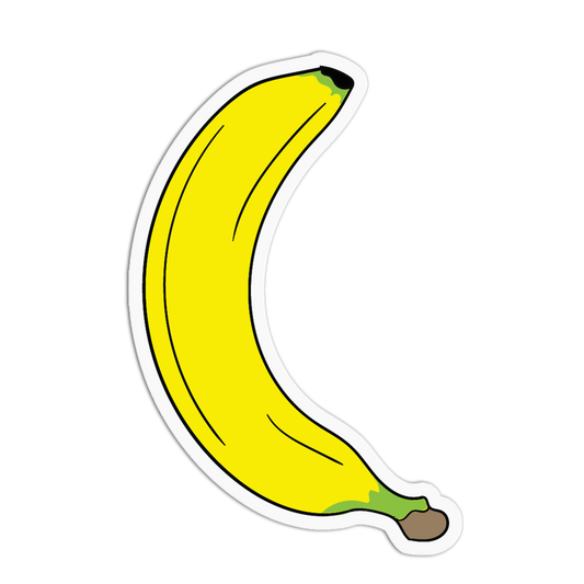 Classic Curved Banana - Banana Sticker