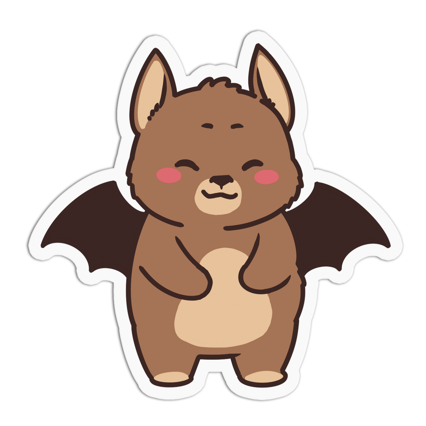Cute Spooky Bat Bears Halloween Party Sticker