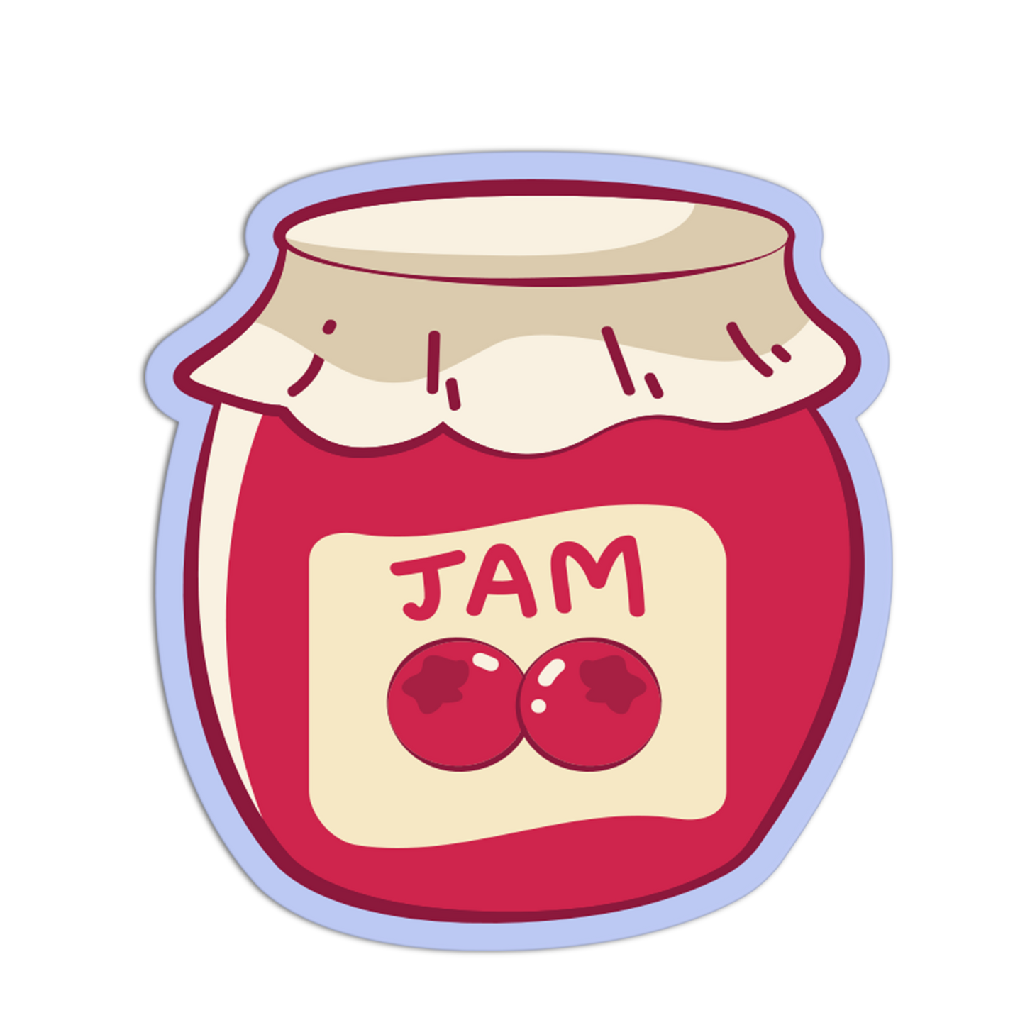 Blueberry Jam Jar - Berries Stickers