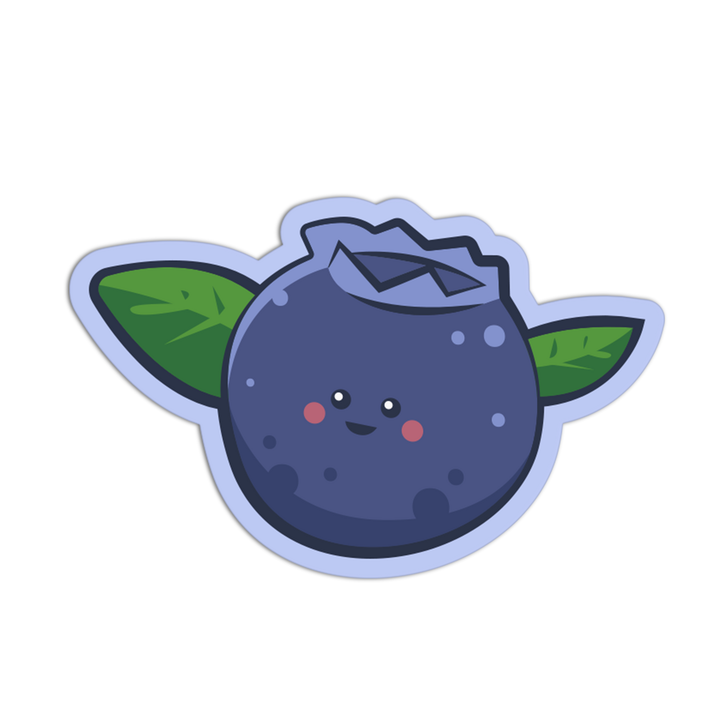 Happy Blueberry Face - Berries Stickers
