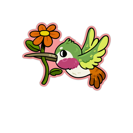 Flower Bird Sticker