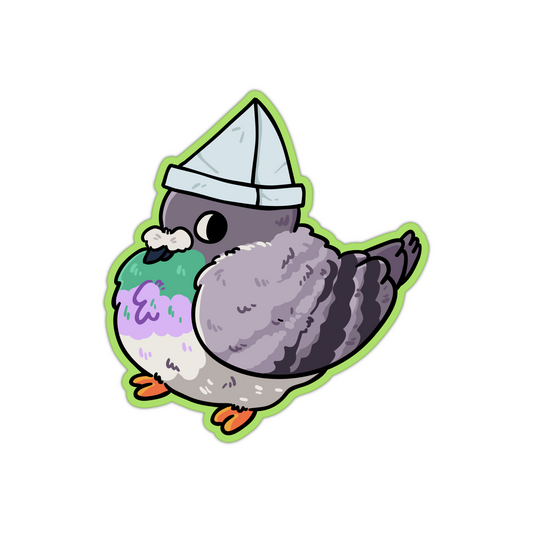 Gray Bird Sticker