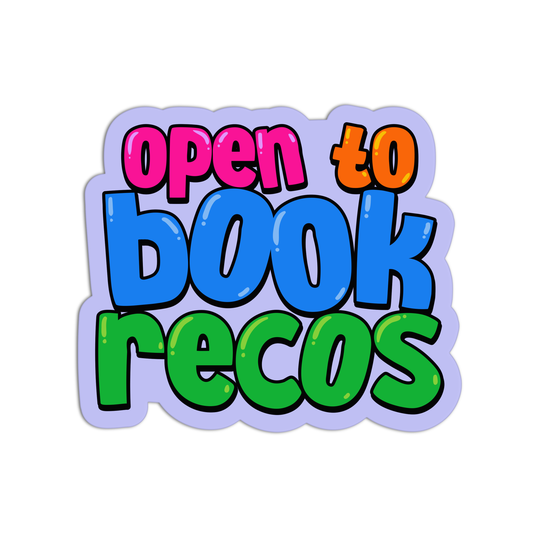 Open To Book Recos Books And Readings Sticker
