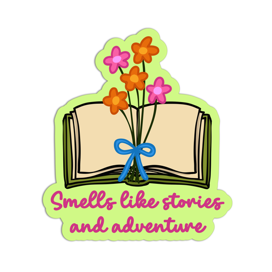Smells Like Stories And Adventure Books And Readings Sticker