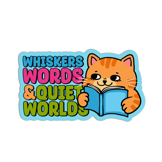 Whiskers Words & Quiet Worlds Books And Readings Sticker