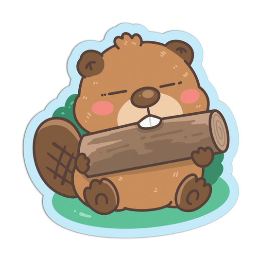 Log Hugging Bored Rodents Sticker