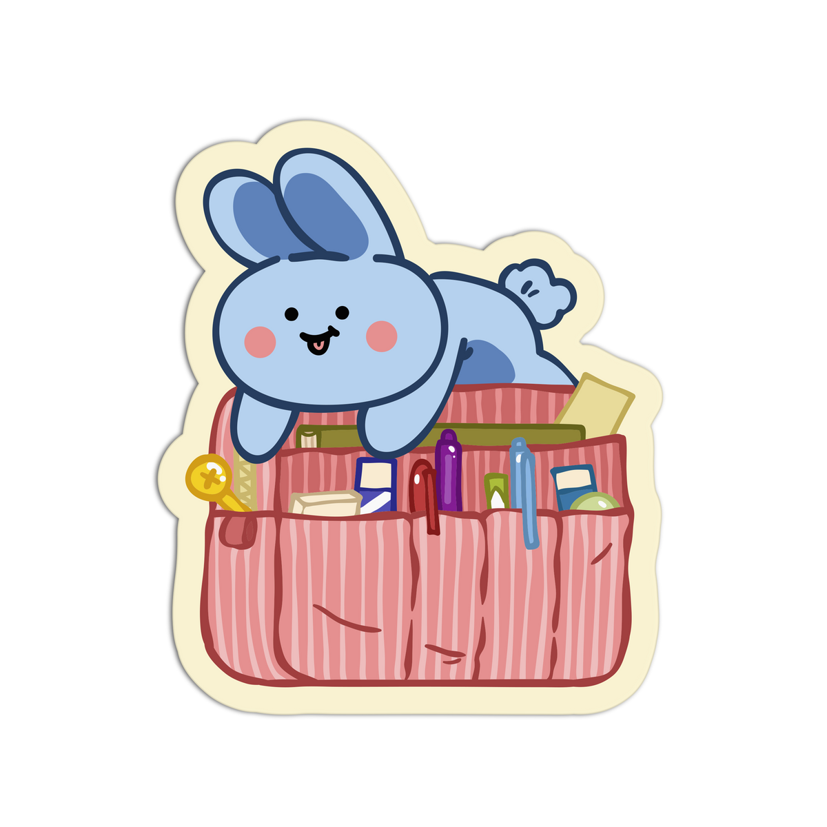Pencil Case Bunny Junk Journaling Sticker