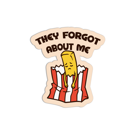 Sad Lone French Fry - Burger And Fries Sticker