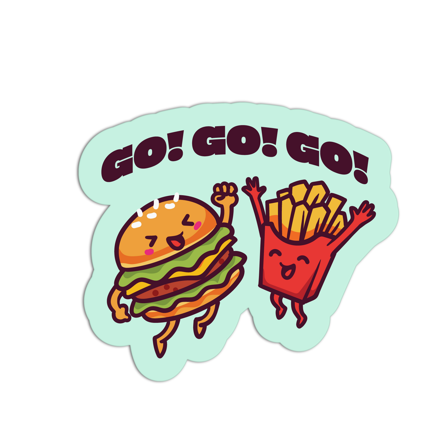 Hype Duo- Burger And Fries Sticker