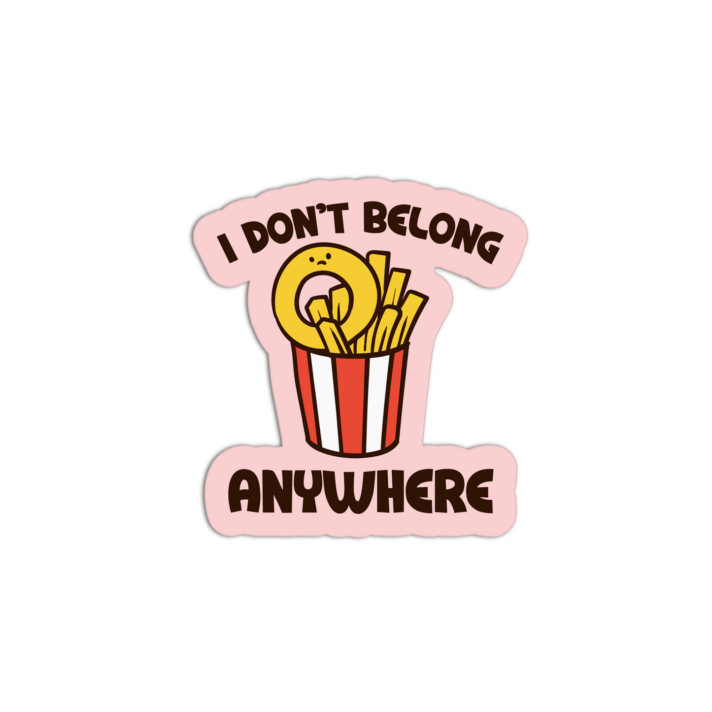 Onion Ring Imposter - Burger And Fries Sticker