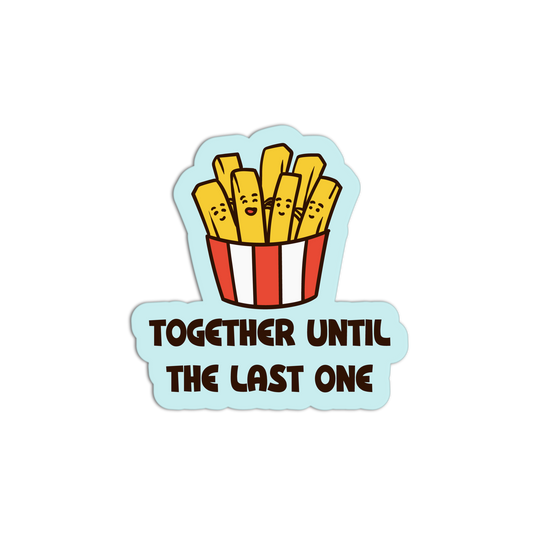 Happy French Fry Fam - Burger And Fries Sticker
