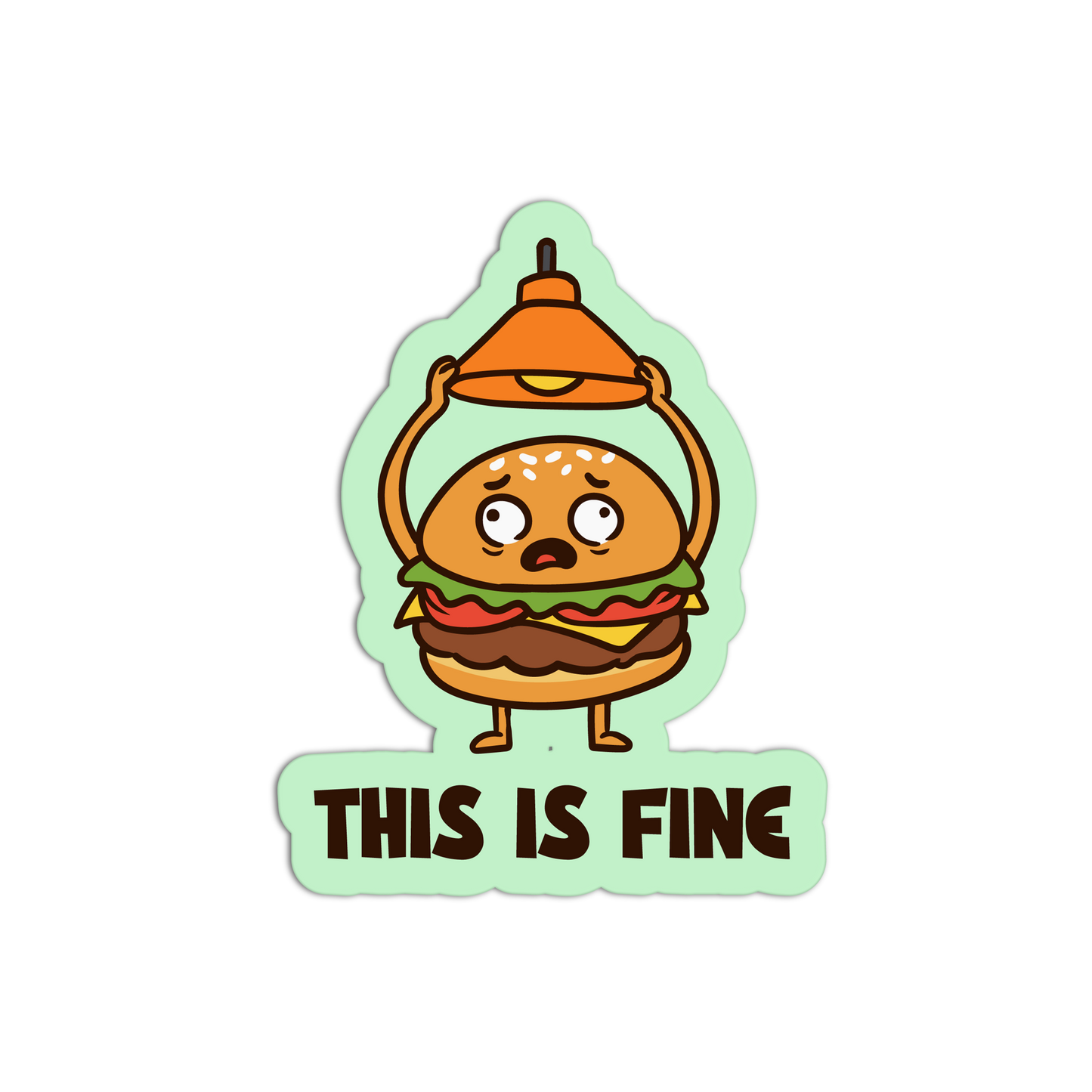 Panicked Heat Lamp - Burger And Fries Sticker