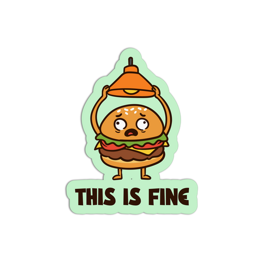 Panicked Heat Lamp - Burger And Fries Sticker