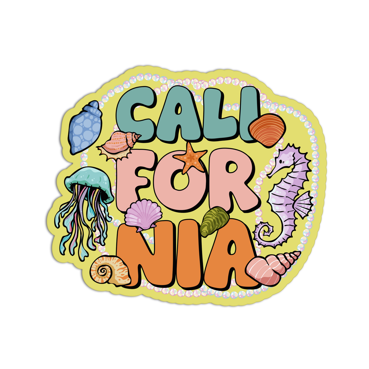 Shell Cluster - Cali Beach Sticker
