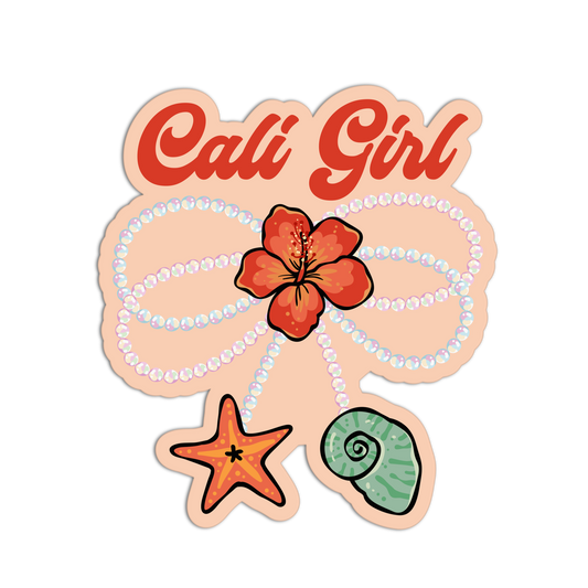 Hibiscus Bow - Cali Beach Sticker