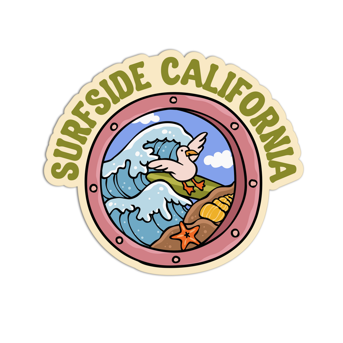 Surfside Gull - Cali Beach Sticker