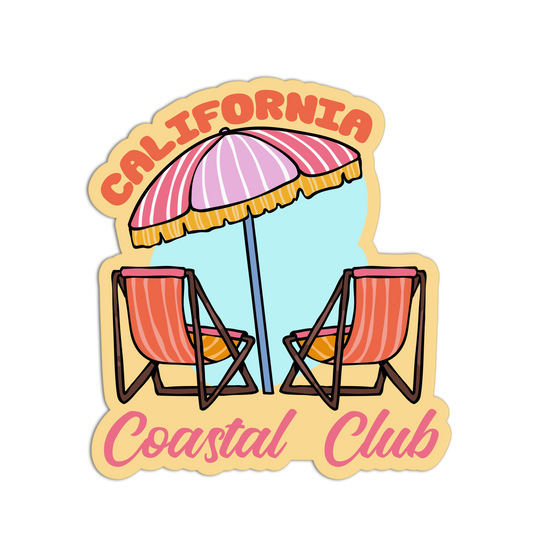 Coastal Umbrella - Cali Beach Sticker