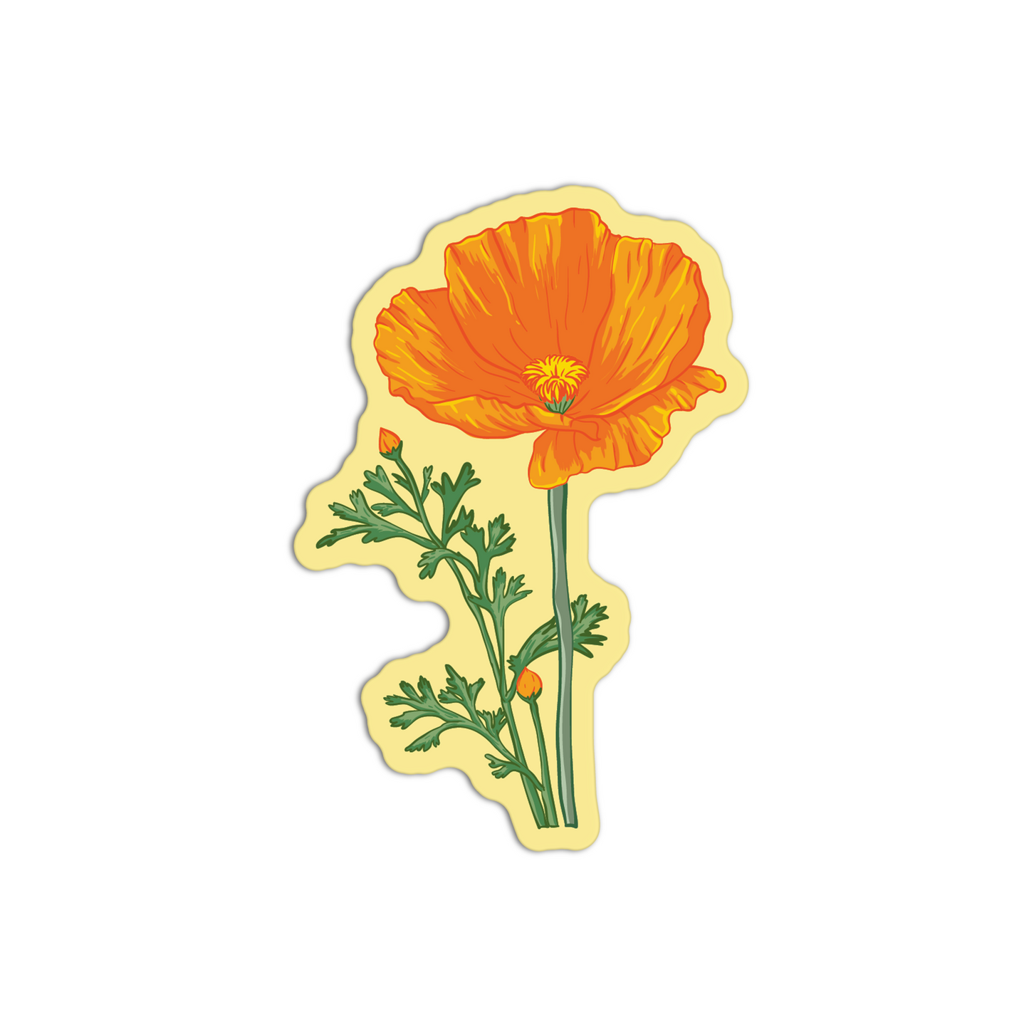 Cali Poppy California Poppy Sticker