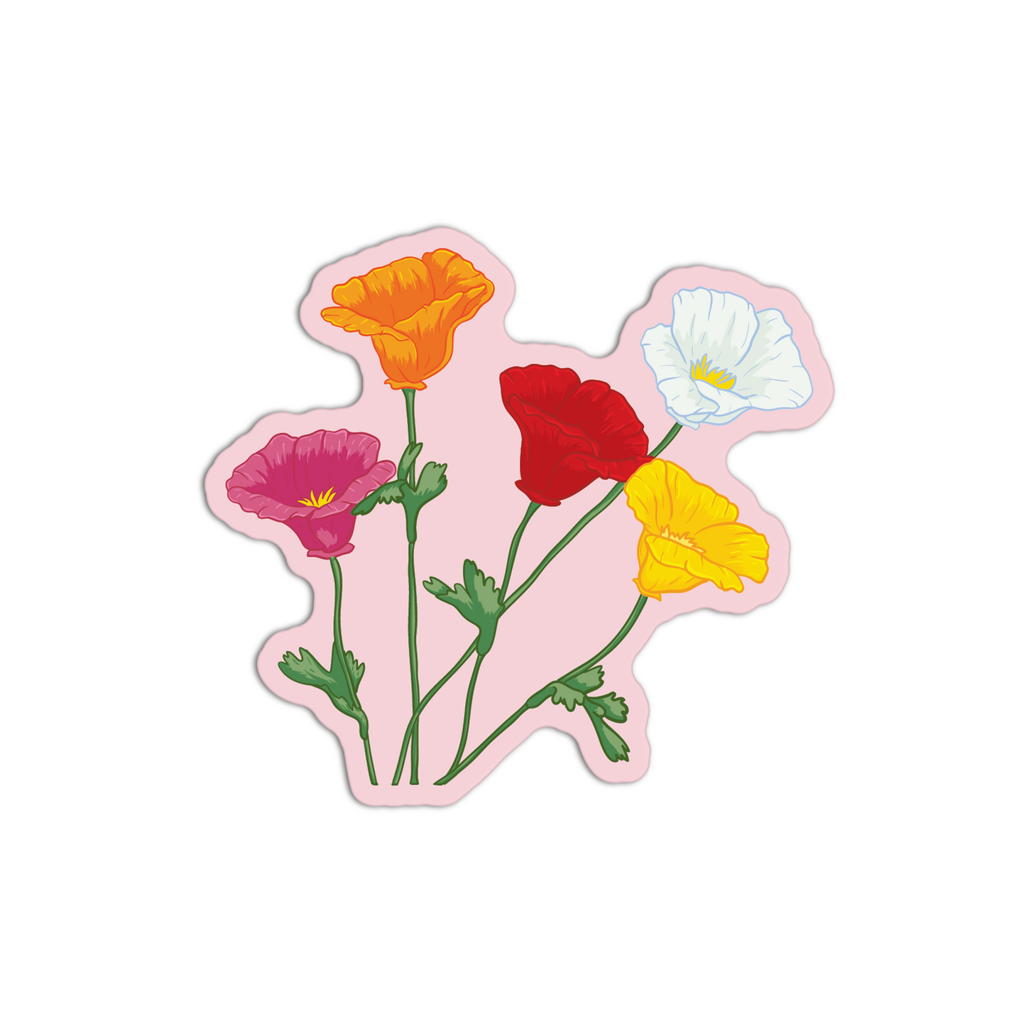 Cali Poppy California Poppy Sticker