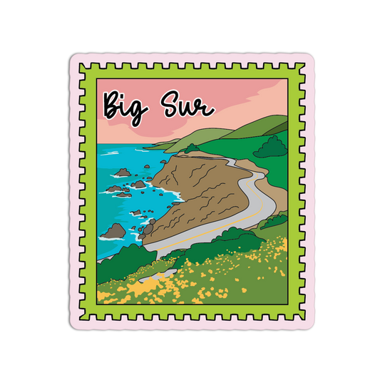 Big Sur California Stamp Sticker