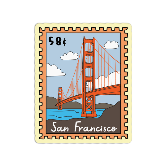San Francisco Bay California Stamp Sticker