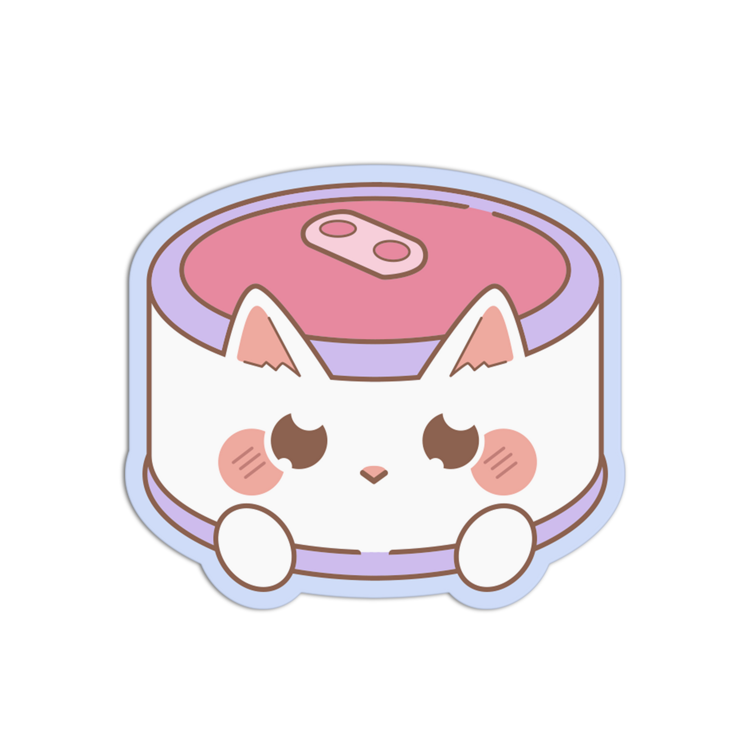 Cute Cat Face Can Cats Sticker