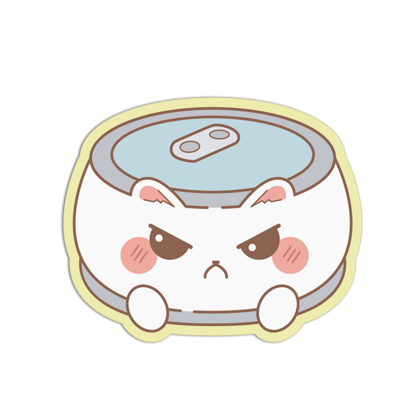 Angry Cat Face Can Cats Sticker