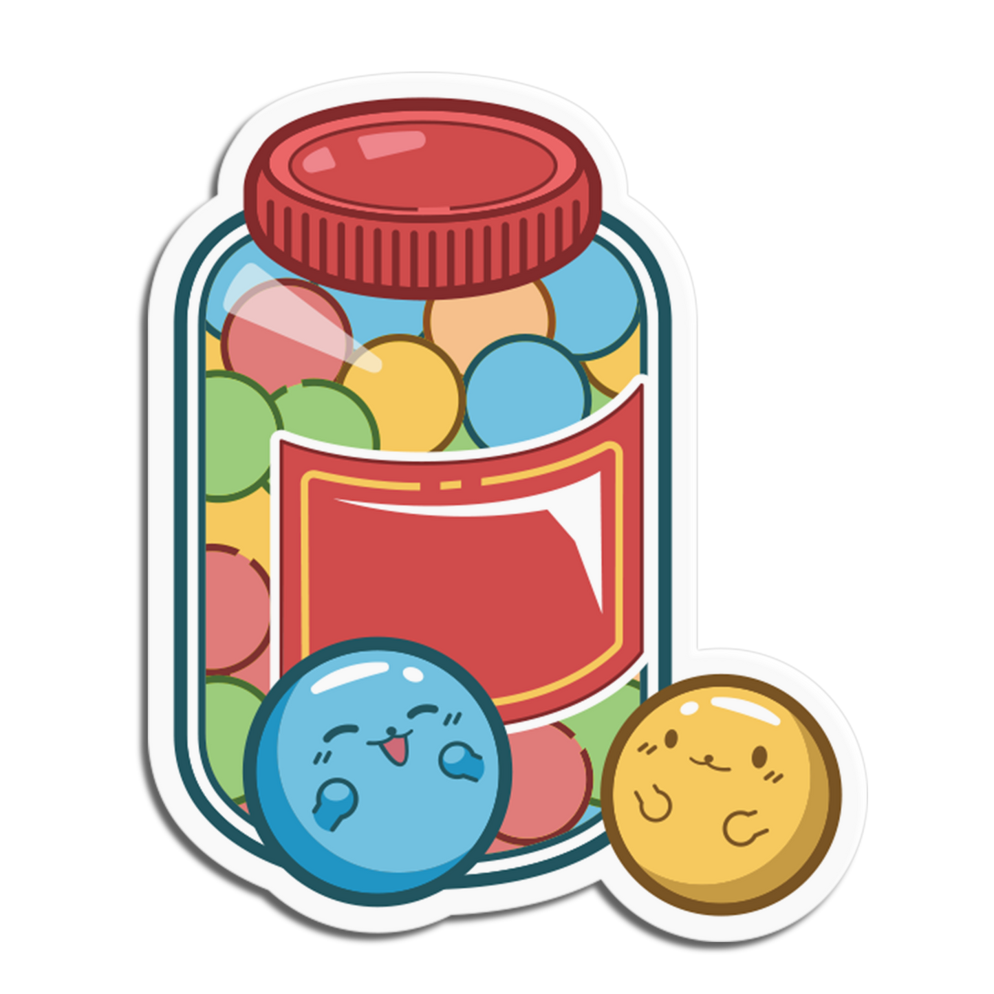 Glass Jar Candies Sticker