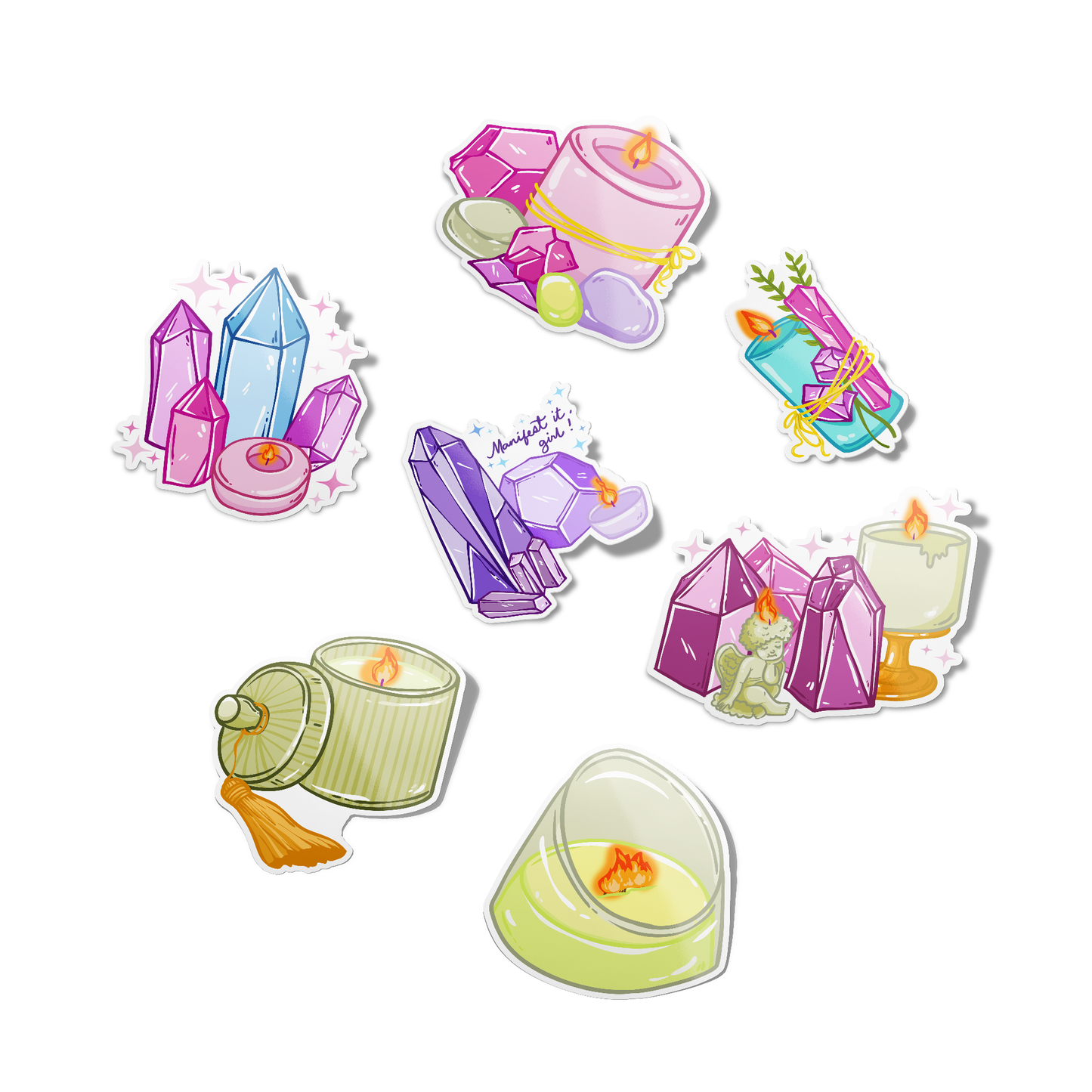 Candles and Crystals Sticker Pack