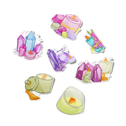 Candles and Crystals Sticker Pack
