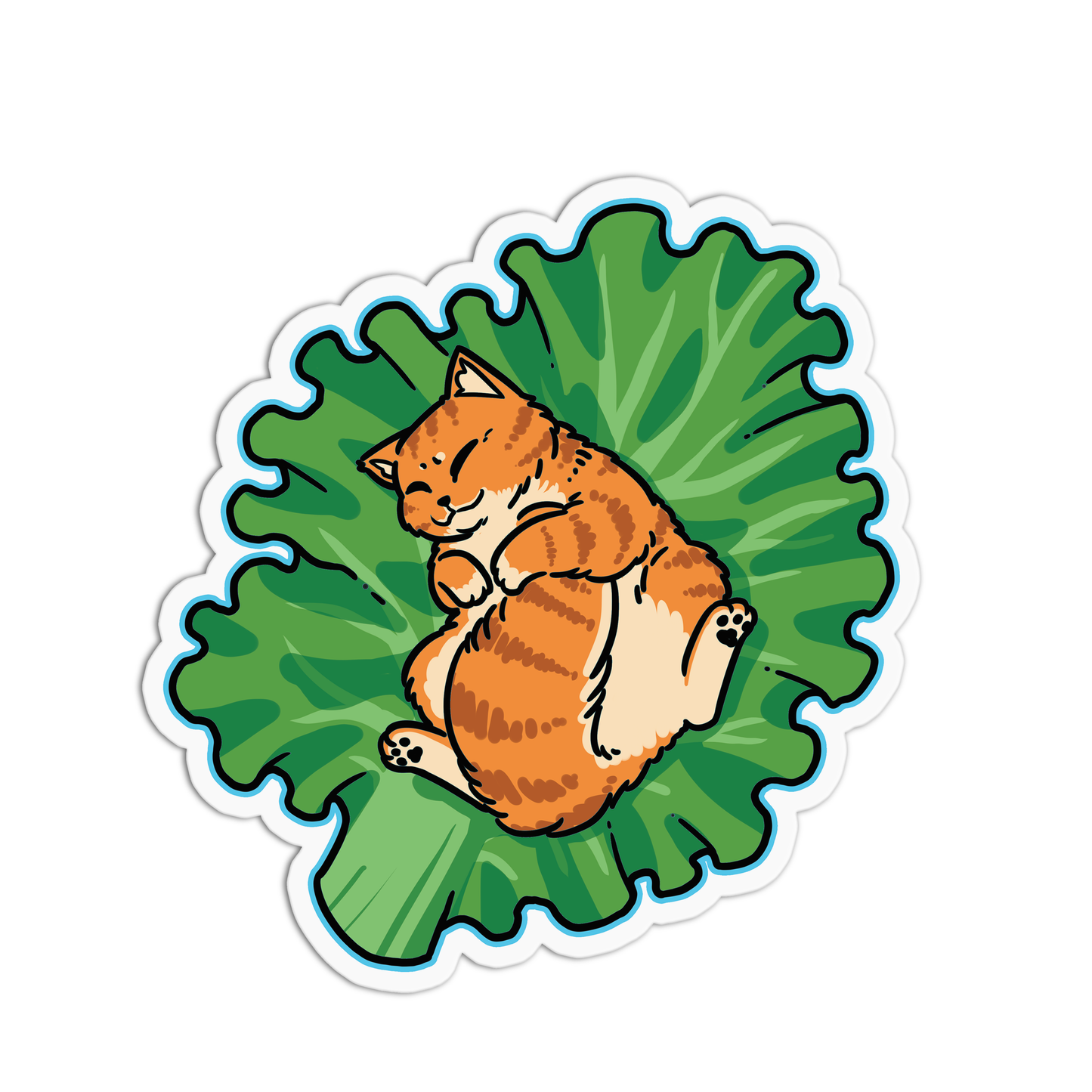Cat On A Wrap Cats Sticker