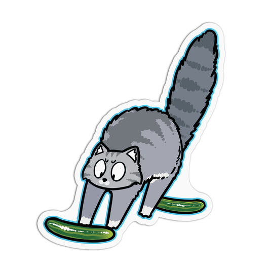 Scared Cats Sticker