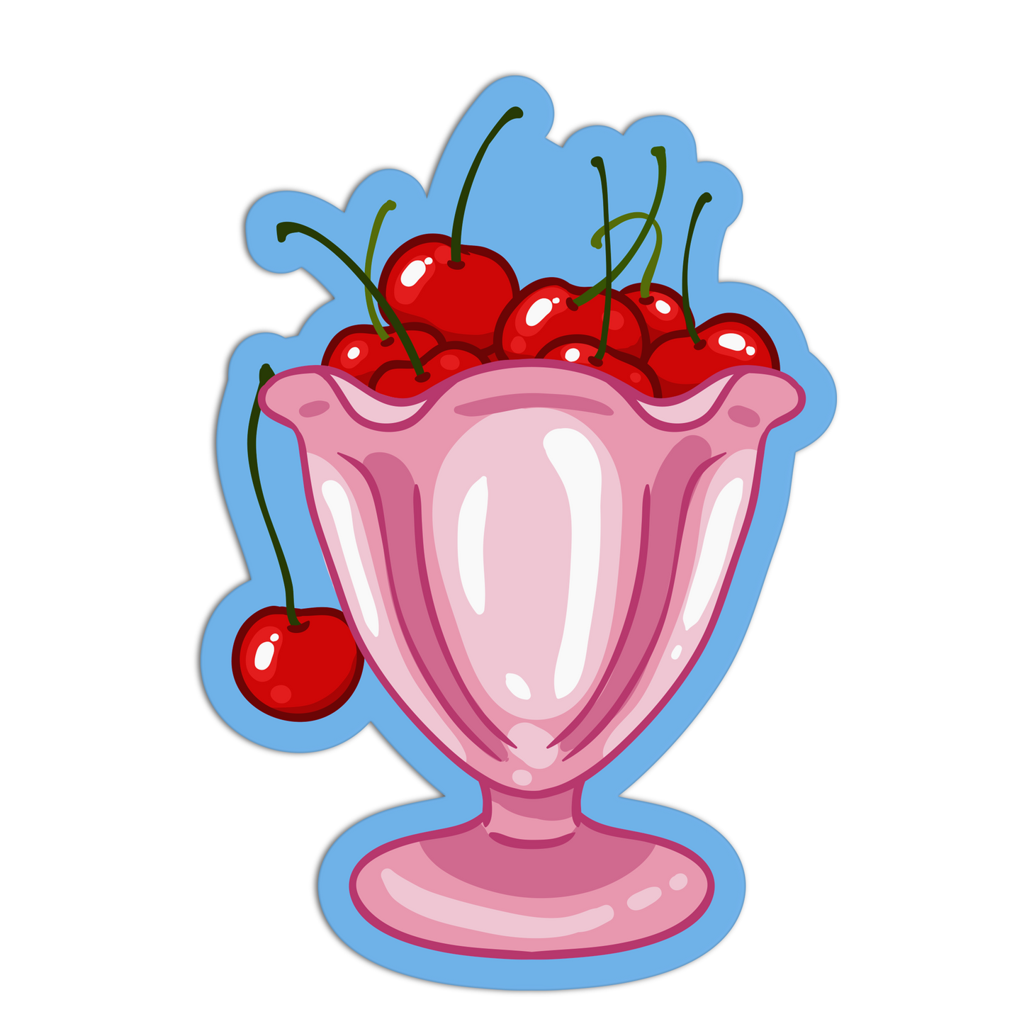 Over-Flowing Cherries Stickers