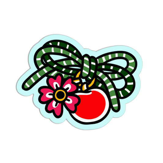 Green Rope - Cherry Tattoo Sticker