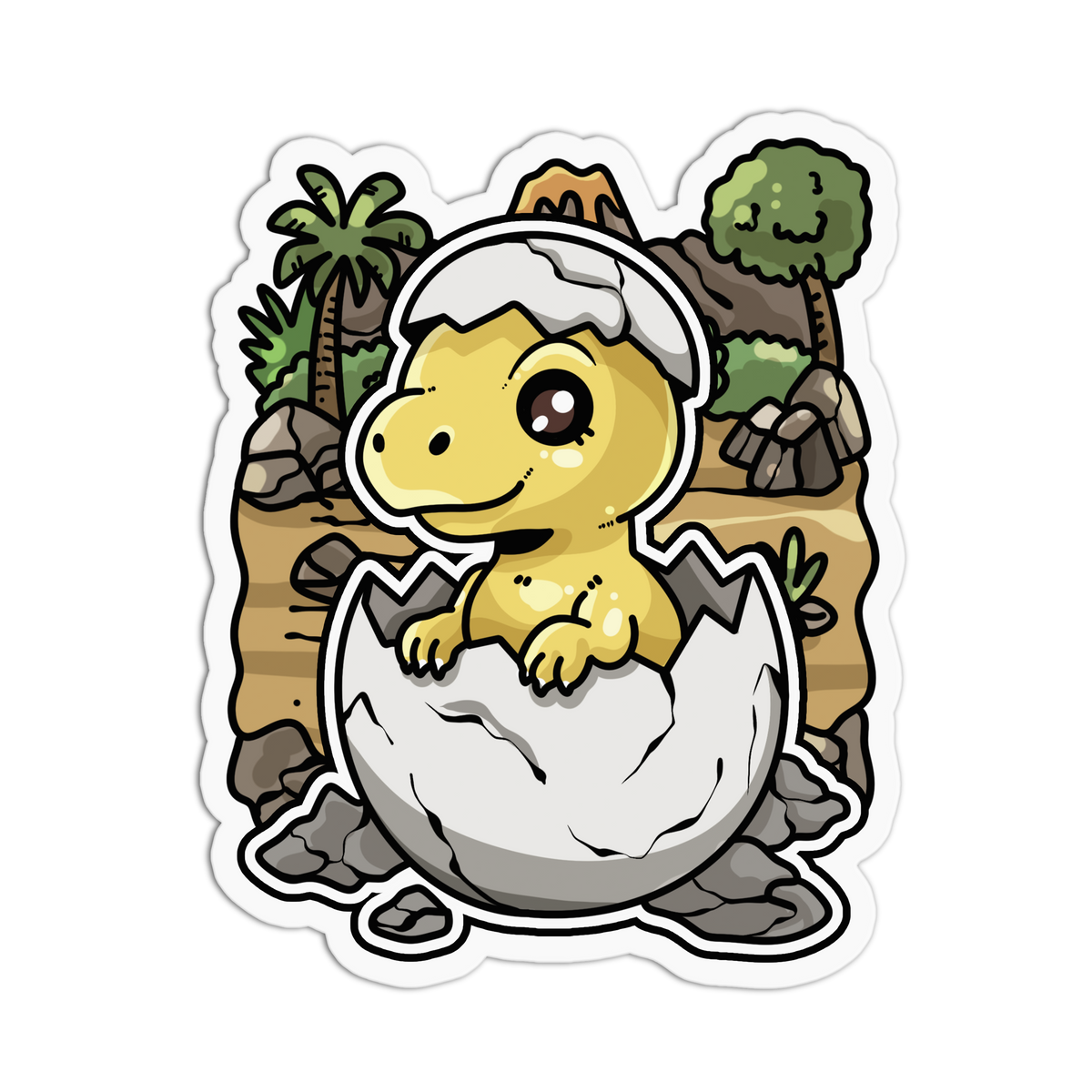 Hatching Egg - Chibi Dinos Sticker
