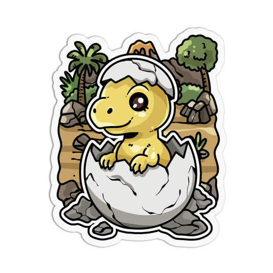 Hatching Egg - Chibi Dinos Sticker