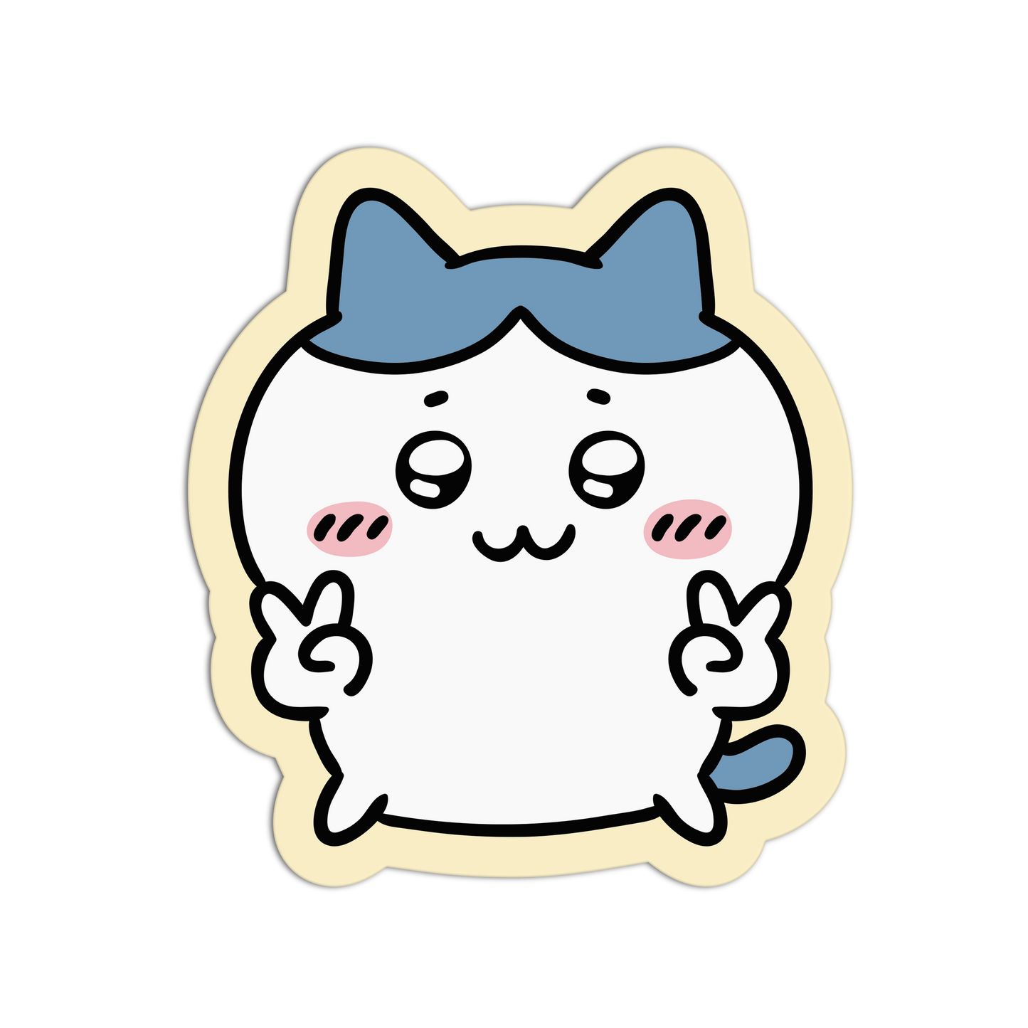Peace Sign Chiikawa And Friends Sticker