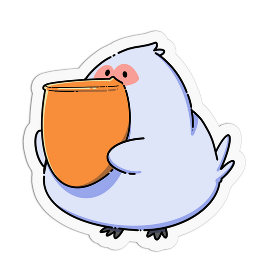 Hungry Pelican Bird Sticker