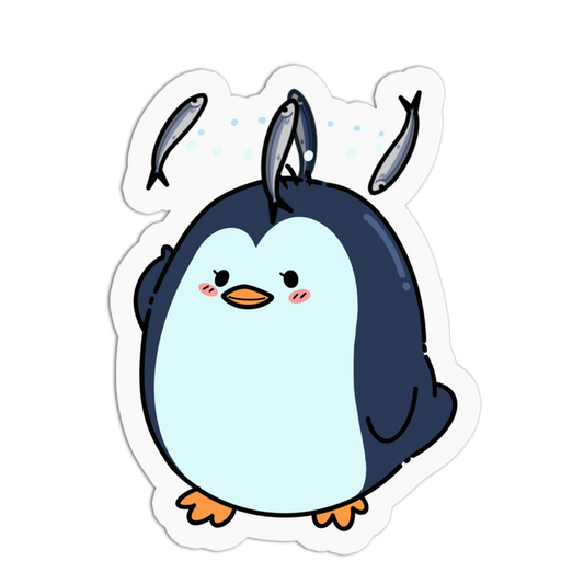 Penguin Snack Time Bird Sticker