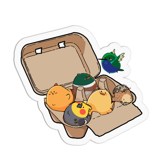 Assorted Egg Carton Bird Sticker
