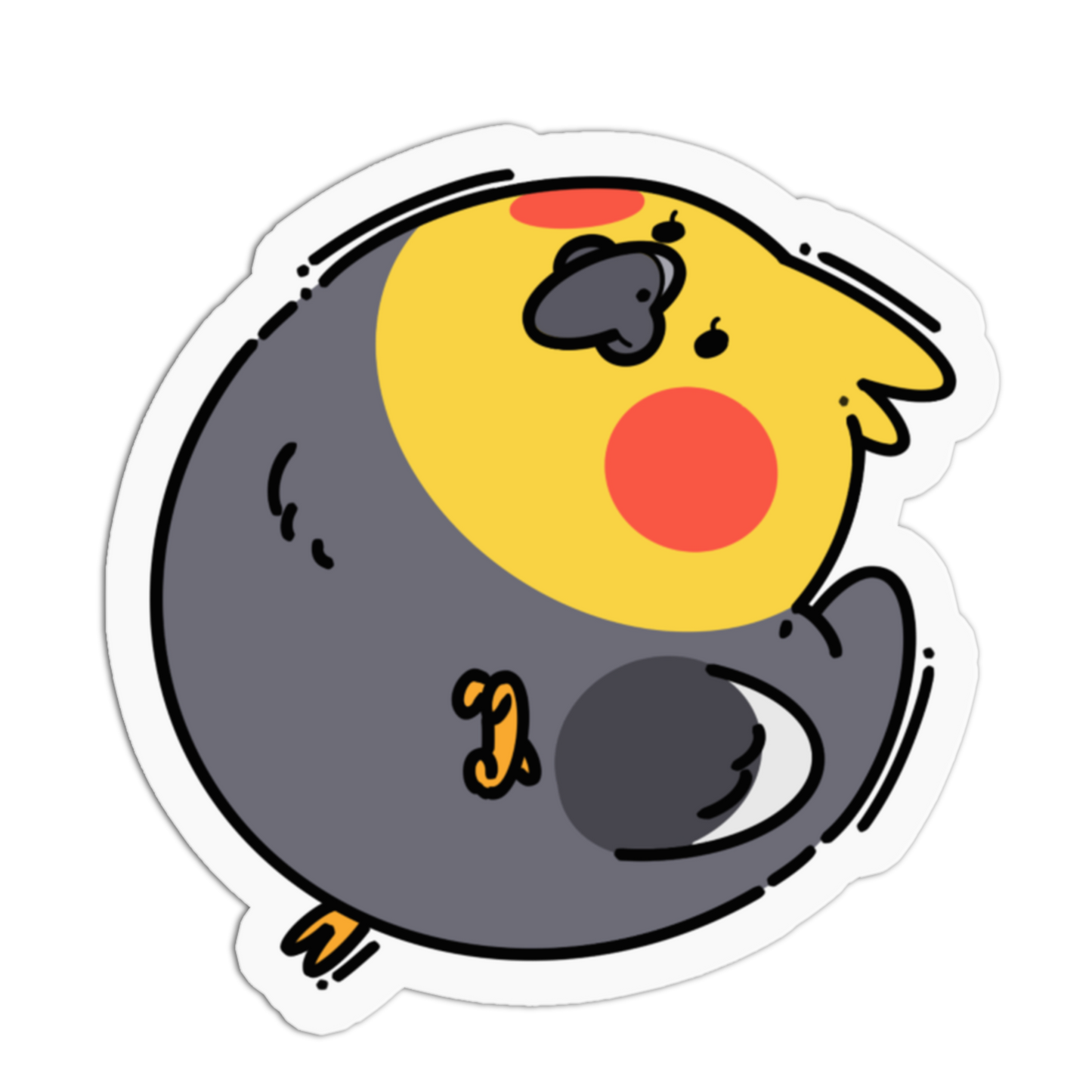 Curious Cockatiel Bird Sticker