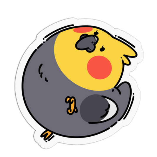 Curious Cockatiel Bird Sticker