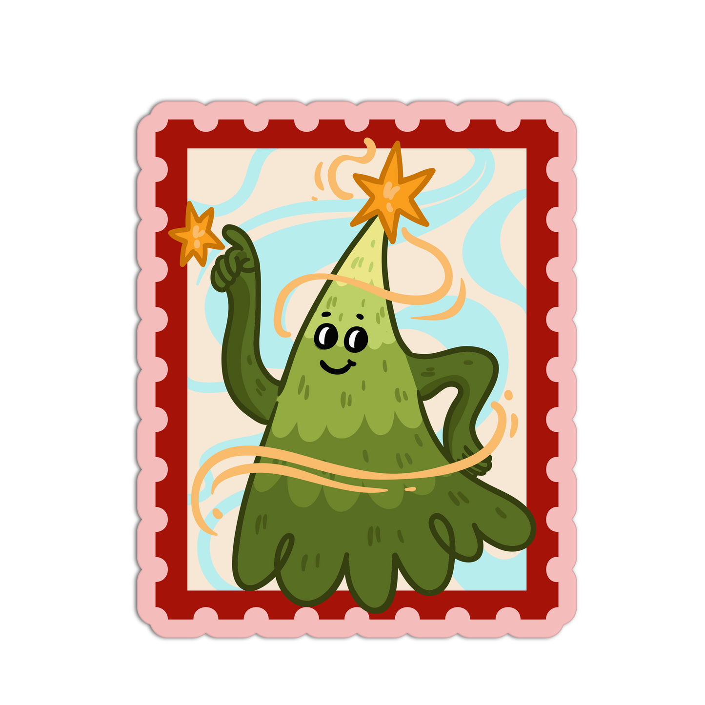 Merry Magic Christmas Stamp Sticker