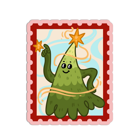Merry Magic Christmas Stamp Sticker