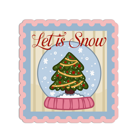 Wonder in a Globe Christmas Stamp Sticker
