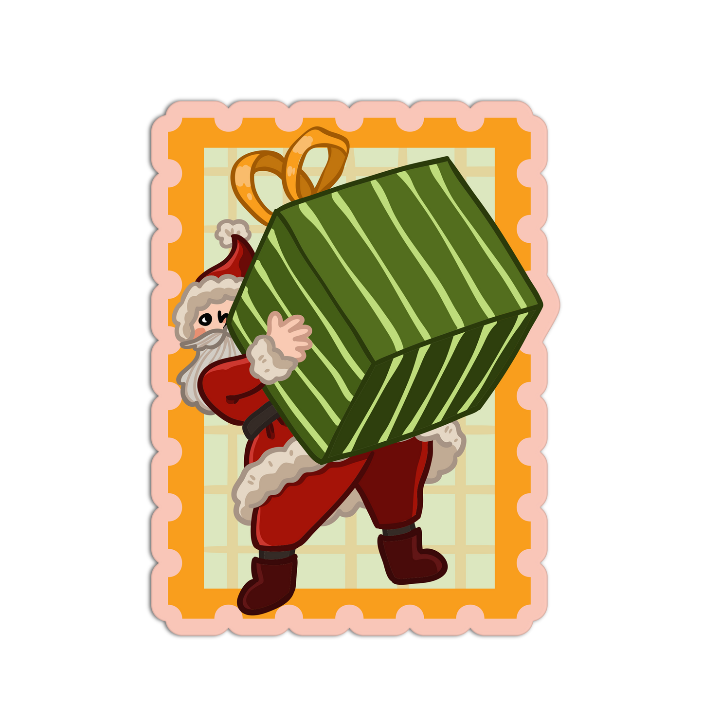 Giant Gift Christmas Stamp Sticker