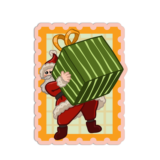 Giant Gift Christmas Stamp Sticker