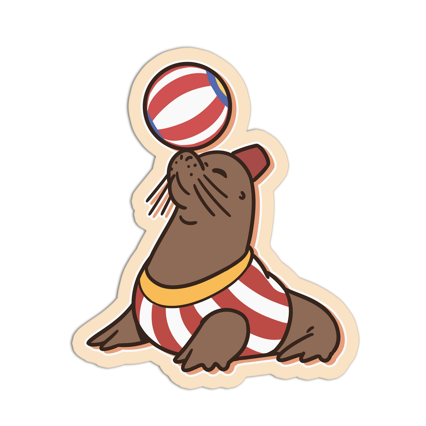 Balancing Seal Circus Animal Stickers