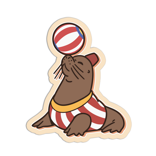Balancing Seal Circus Animal Stickers
