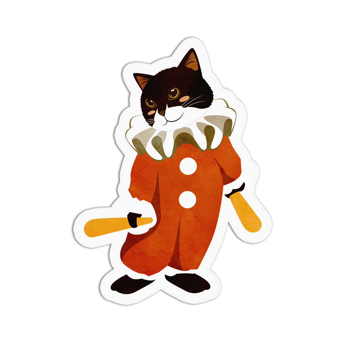 Jester Circus Cat Sticker
